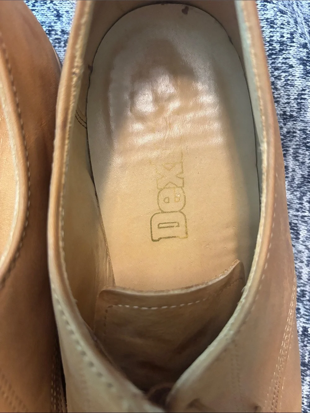 Dexter Men's Tan Leather Derby Lace-Up Shoes
